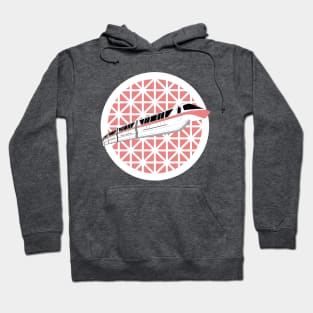 Coral Spaceship Earth Monorail Hoodie